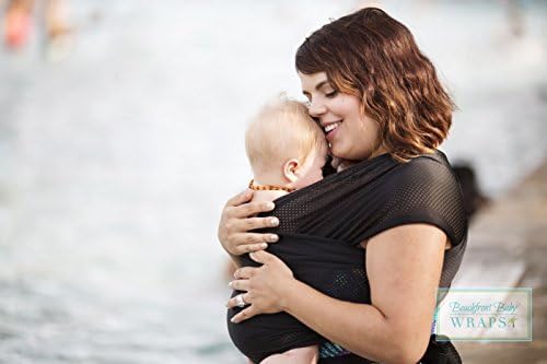 Beachfront Baby Wrap - The Original Water &amp; Warm Weather Baby Carrier | Made in USA with Safety Tested Fabric, CPSIA &amp; ASTM Compliant | Lightweight, Quick Dry &amp; Breathable (Midnight Sky, One Size) by Beachfront Baby