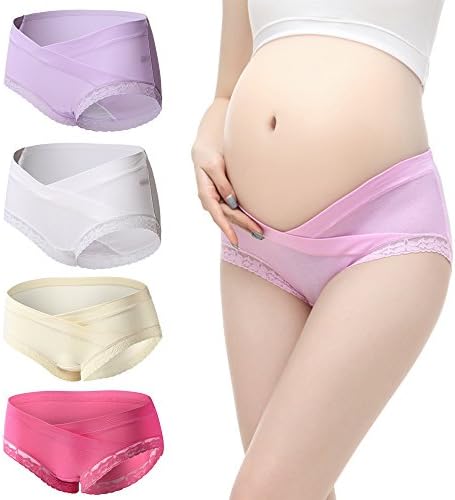 Women Underwear Pregnant Cotton Underwear Low-Waist Cotton Prop Belly Big Yards Seamless Briefs Lace Underwear Maternity Pants