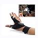 Produktbild LED Taschenlampe fingerlose Handschuhe, LED Magic Strap Handschuhe mit 2 LED-Licht zum Angeln, Camping, Reparieren, Arbeiten in der Dunkelheit Orte und Outdoor-Aktivitäten. ( Rechte Hand )