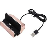USB Tipo C Caricatore da Tavolo, Dock Station Sincronizzazione di Dati per Huawei P9 / Google Nexus 6P / Xiaomi 5 / Meizu Pro5 / Pro6 e Altri Cellulari con Interfaccia di Tipo C (Oro rosa)