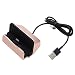 Produktbild TYP-C Dock Tischladetsation,Sopear Type-c Desktop Cellphone USB Charger Ladestation Sync Data Dock Station für Huawei P9 Google Nexus 6p Xiaomi 5 Meizu Pro5 Pro6 Universal Type-C Mobiltelefone Rose Gold