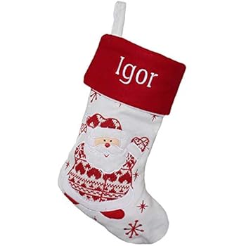 Botte Chaussette de Noël décoration Sapin avec Prénom ...