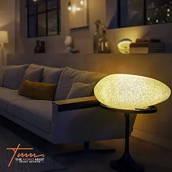 The mono mart Home Decor Plastic led Pebble Room Lamps Night lamp 1 Piece Sand Texture Make in India