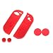 Baoblae Silicon Case Protective Skin Cover + Thumbstick Caps for Nintendo Switch Red RS.365.00