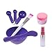 Teenitor 8 in 1 DIY Facial Mask Bowl Mixing Tool Sets Bowl Stick Brush Measuring Spoon Soaking & Spray bottle Lady Facial Care & Women Face Care Mask Set Purple
