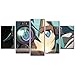 Produktbild Loiazh - Bilder Vlies Leinwandbild 5 Teilig Kunstdruck modern Wandbilder Wanddekoration Design Wand Bild - Frameless - Sword Art Online 55x22 45x20 35x20(cm)