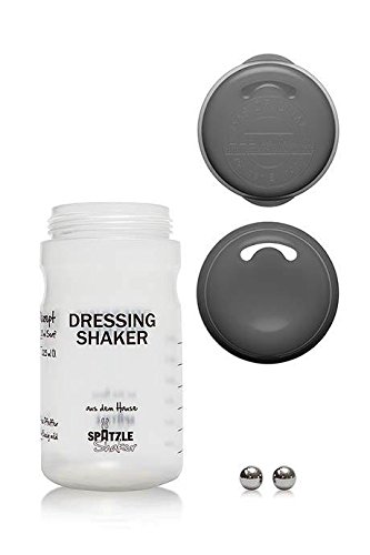 325-ml-Dressing-Shaker in dunkelgrau mit Emulgierkugeln aus Edelstahl - 2