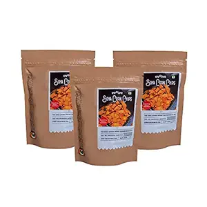Evolve Healthy Heart Snacks Pack of 3 | All Natural SOYA Corn Chips | Immunity Boosting |Vacuum Fried | Gluten Free|