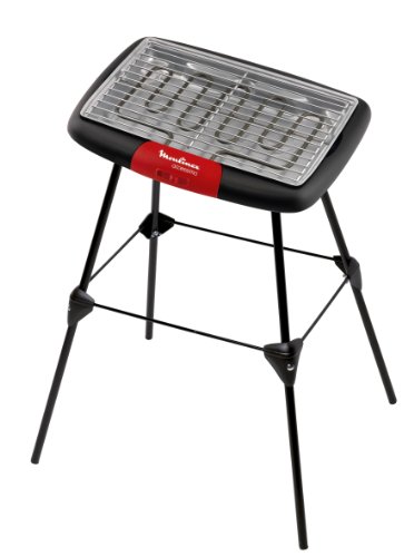 Moulinex BG133811 Barbecue Electrique sur Pieds Démontable Noir/Rouge 2000 W