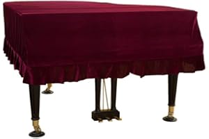 AUFBARK Housse de piano à queue anti-poussière en velours doux classique universelle lavable avec housse de piano triangulaire en velours, protège contre la poussière et les rayures