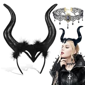 CHAOTEMAI Cuernos Demonio Halloween con
