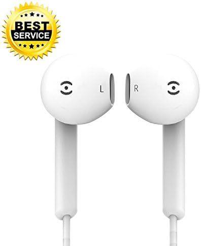 coverme571 Wired Earbuds, In Ear Earphones with Microphone Stereo Headphone for iPhone 6s 6 5s Se 5 5c 4s Plus Android Galaxy Edge S8 S7 S6 S5 S4 Note 1 2 3 4 7 White (white)