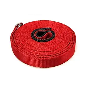 PSK PET MART Tough Nylon Padded Handle 20-Ft Long Dog Leash - Red