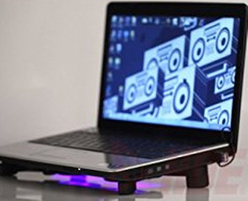 KeeKa Schwarz USB 2.0 externes Laptop Notebook Kühler 2 Lüfter Cooling Pad für 12-17 Zoll Notebook sowie PLAY STATION 3 - 3