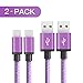 Price comparison product image For Samsung Galaxy S9 Type C Cable, Fundro [2-Pack 3FT] USB C Fast Charging Charger Nylon Cord for Samsung Galaxy S10 / S9 Plus / S8, Huawei P20 Pro /P20 Lite / P10 / Mate 20 and More (Ultra Purple)