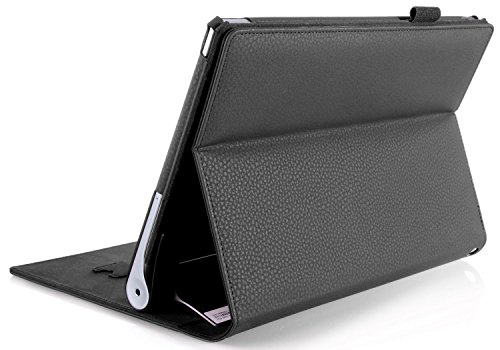 ELTD Lenovo YOGA Tablet 3-10 Hülle case- Leder Tasche Schutzhülle mit Standfunktion / Auto Sleep Für Lenovo YOGA Tablet 3-10 (10,1 Zoll), Schwarz - 2