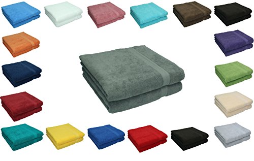 Betz 2 tlg Duschtuch Badetücher Set 2 Stück Duschtücher Damen und Herren PREMIUM Größe 70x140 cm 100% Baumwolle Farbe beige