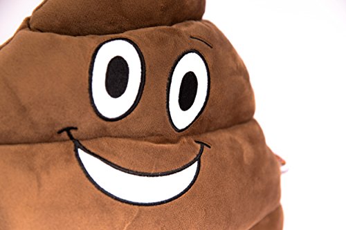 Haufi® Emoji Smiley Kackhaufen Kissen, Premium Qualität, der Trend des Jahres, Größe 37 x 11 x 28 cm - 2