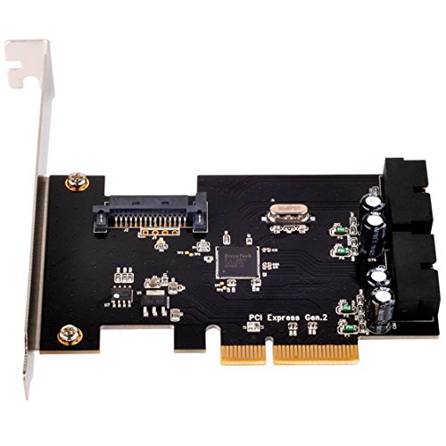 SilverStone SST-ECU01 - PCI-E Erweiterungskarte 2x intern USB 3.0 19-pin Anschlüsse, unterstützt UASP und Turbo-Boost, low-profile geeignet
