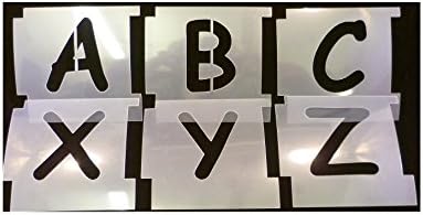 75mm Professional Interlocking Stencil Kit. COMIC SANS Font, Upper Case. Made from 125micron Mylar Polyester