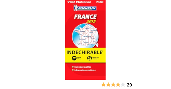 Amazon Fr Carte France 2015 Indechirable Michelin Michelin Livres