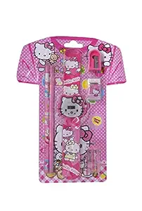 Pelo School Use Kids Stationary Kit with Pencil, Eraser, Scale,Watch (Multicolor)