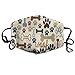 Produktbild SDGSS Mund Maske,Colored Bone and Footprint Unisex Fashion Warm Anti-Dust Washable Reusable Mund Maske