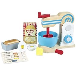 Melissa & Doug- Ensemble en Bois avec Batteur pour Faire Un Gâteau 11 Pièces, 19840