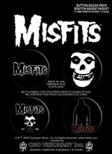 Misfits - Button Badge Pack of 4