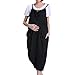 DEHANG Maternity Bib Pants Cuffless Trousers With Adjustable Strap Size XXL - Black