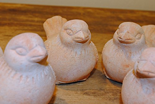 Vögel aus Terracotta,4er Set,frostfest,ca. 12cm - 3