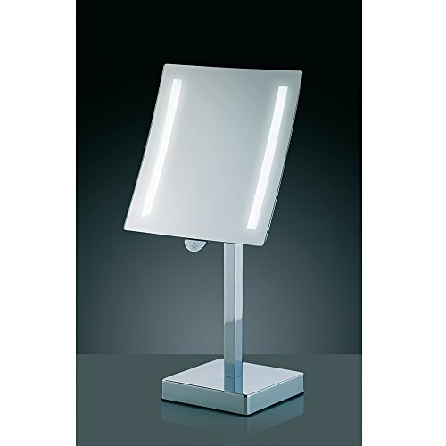 Kela 20627 Standspiegel, Touch-Funktion und LED-Beleuchtung, Batteriebetrieben, 30,5cm, Metall, Sade, Verchromt - 5