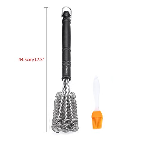 GAINWELL spiralförmige Grillbürste aus sicherem Metall – 3 Bürsten in 1 - 4