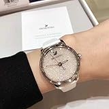 GRCSGL Uhr 2018 Neue Art- und Weisefrauen-Uhr sternenklare Wirkliche Weibliche Quarz-Uhr, weißer weißer Rand