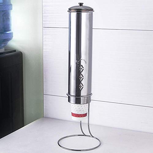 Preisvergleich Produktbild Edelstahl Getränkehalter Einweg Papier Getränkehalter Automatik Getränkehalter Wasserspender Kunststoff Getränkehalter Getränkeschale Dispenser Cup Lagerung Organizer Cup Deckel Organizer