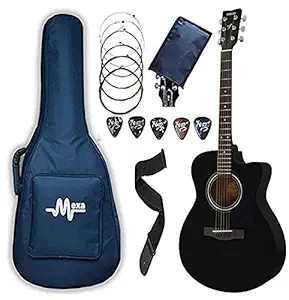 Yamaha FS80C Acoustic Guitar Cutaway Concert Body With Sponge Bag Belt and Plectrums.