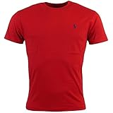 Ideal para acodar Polo Ralph Lauren Camiseta con cuello circular de hombre (Large, Red)