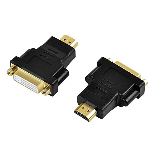 V.TOP HDMI auf DVI Anschluss(1080p, 2-Stück, Vergoldet, Schwarz)