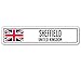 Produktbild SignMission Sheffield, United Kingdom Straßenschild British Briten Briten Flagge City Geschenk, Plastik, Weiß, M