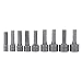 Produktbild 9pcs 1/4 "Sechskantschraubenmutter Driver Set Metrische Sockel Schlagbohrer