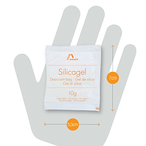 Amazy Silicagel | 20 x 10 g – Trockenmittel zum Binden von Feuchtigkeit (regenerierbar) - 3