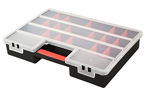 5 Stück XL Sortimentskasten, Organizer mit 21 variablen Einteilern pro Box. Maße BxTxH in cm: 46 x 32 x 8 cm - 4