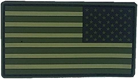 SUBDUED INVERTED US FLAG PVC PATCH