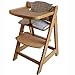 Exclusive Deluxe Wooden Highchair with Front Bar,EXTRA LARGE Food Tray, Seat Cushion 66551