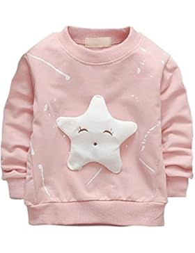 ESHOO Baby Mädchen Pullover Star bedrucktes Langarm T-Shirt