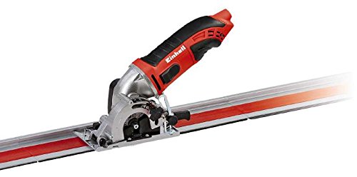 Einhell Mini-Handkreissägen Set TC-CS 860/1 (450 W, max. 23 mm, Sägeblatt Ø 85 mm, Absaugadapter, Parallelanschlag, 2 Sägeblätter, 1 Diamant-Trennscheibe, Führungsschiene, Koffer) - 4