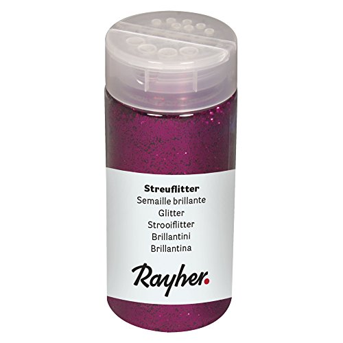 RAYHER 3925833, Streuflitter, Dose 110 g, Pet, rosa