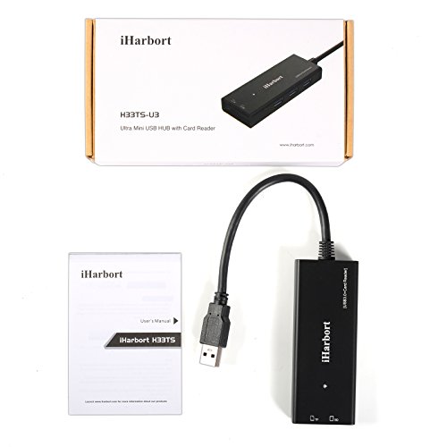IHarbort® 3 Ports USB 3.0 Hub + SD / TF Cardreader Support für Windows-Computer und MAC (USB 3.0 hub+TF/SD, schwarz) - 6