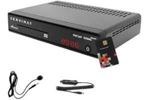 Servimat ARMIS 3 Décodeur Satellite HD MODELE RECONDITIONNE + Carte TNTSAT + Déport IR + Cable 12V