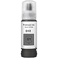 CANOFF 011/012 Compatible Refill Ink for Epson L8180 / L8160 Printer – Compatible Ink Bottle for Epson 011/012 Ink (Gray)